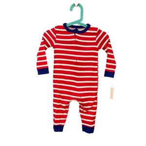 NWT Baby July 4th Striped Union Suit - Red 6-9M